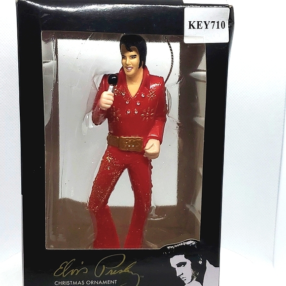 Elvis Presley In His 1972 Red Jumpsuit Keepsake Holiday Christmas Tree O… - Picture 1 of 11